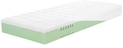 Be Fair Life Naturell Strong Komfortschaummatratze/Made in Green Zertifiziert/mit Latex-Auflage/Höhe 21 cm/Made in Germany (H3 (81-100 kg), 90 x 200 cm)