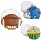 Mostop Sport-Ausstechformen mit Stempeln, 3-teiliges Fußball-Ausstechformen-Set, Fußball, Helm, Fußballspiel, Kuchendekoration, Werkzeuge, Partyzubehör, Gastgeschenke