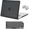 MOSISO Compatible avec MacBook Pro 16 2025 2024-2021 M4 M3 M2 M1 A2991 A2780 A2485,Plastique Étui Rigide TPU Souple Anti-Rayures & Anti-Doigt Case & Peau Clavier & Adaptateur Type C,Noir