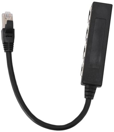 Annadue Splitter Ethernet per Computer, Splitter di Rete RJ45 Professionale da 1 a 4 Porte Ad Alta velocità da 100 Mbps, Plug and Play.