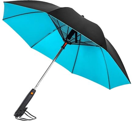 Xasbseulk Portable Umbrella With Fan | UV Blocking Sun Shielding Umbrella with Fan - Portable Sun Umbrella With Fan and Mister for Summer Travel, Beach, Golf, Sports