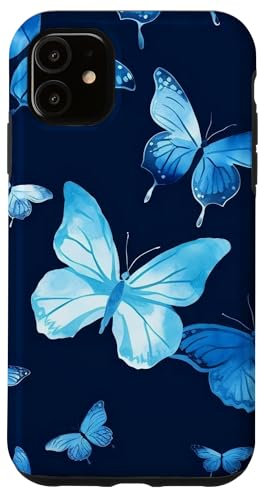iPhone 11 Blue Butterflies Case