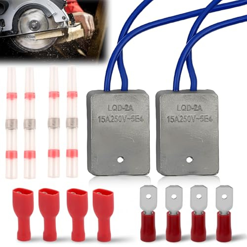 Softstart Modul Set, 15A 230V Elektrowerkzeuge Sanftanlauf Anlaufstrombegrenzer Modul Set mit Installationszubehör Elektrowerkzeuge Anlaufwiderstand Soft Start für Kreissäge Kappsägen Handkreissäge