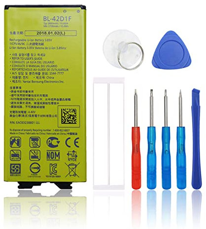 SwarKing Ersatz Akku BL-42D1F Kompatibel mit LG G5 H850 & LG G5 Dual SIM H860N LTE BL-42D1F with Tools