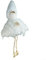 Entzückender Weihnachtsengel Puppen-Anhänger aus weichem Stoff, toller Urlaubsakzent (weiß)
