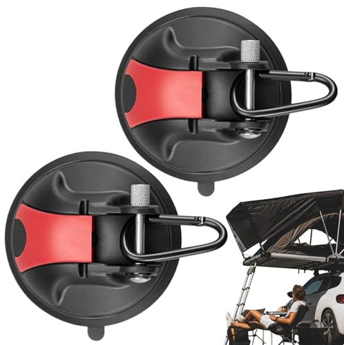 Ventouses de fenêtre robustes | 2 x crochets de fixation à ventouses, crochet de fixation pour auvent de voiture, bateau, camping, piège de voiture, accessoires de voiture