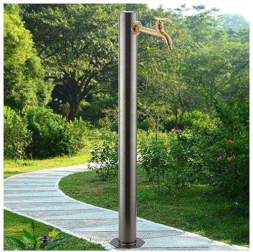 Wasserhähne für den Außenbereich, Messing-Wasserhahn, Gartenwassersäule für Terrasse, Wasserspender und Schlauch-Lätzchen, Outdoor-Wasserhahn-Verlängerung mit Fernbedienung