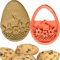 Taglia Biscotti Pasquale a Forma di Uovo con Coniglietti e Fiori - Stampo 3D in PLA 9,8x6,9 cm - Handmade Instile3D