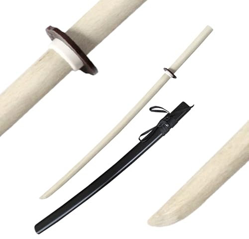 DEPICE Set Bocks Chêne Blanc avec Saya - Iaido, Aïkido, Kenjutsu, Kendo - Longueur 101 cm