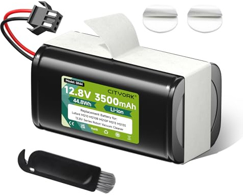 CITYORK 12.8V/ 3500mAh Ersatz Akku für 12.8V Lefant M210 M210B M210P M213 M213S M1, für 12.8V OKP Life K2 K1 Robot Vacuum Akku (Nicht Kompatibel mit 14.4V Lefant M210/ M213 Series Akkus)
