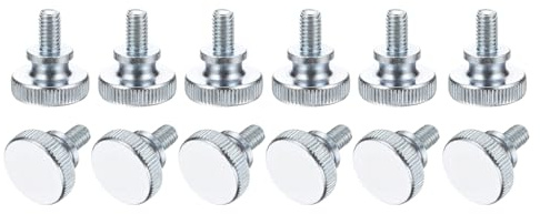 PATIKIL M6 x 10mm Knurled Thumb Screws, 12Pcs Metric Knurled Head Bolts Thumb Screw with Shoulder Grip Knobs Fasteners Tighten Thread Fasteners for TV Monitor Mount