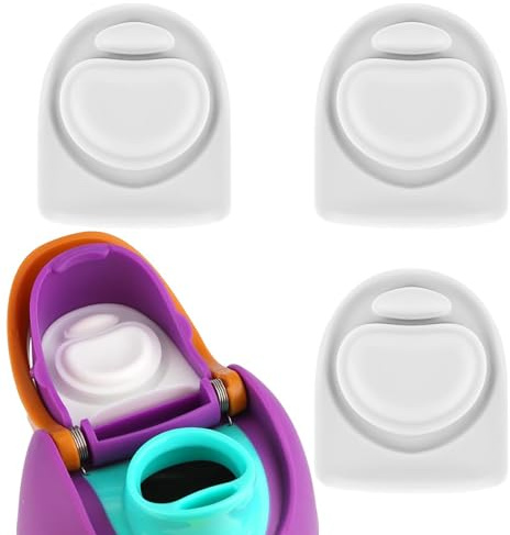 Frokolla 3pcs Replacement Stopper Seal Compatible with Owala FreeSip 24oz 32oz,Water Bottle Lid Insert Cap Rubber Seal Parts for Owala 16/19/24/32/40oz Spout Gasket Mouth piece Accessories(White)