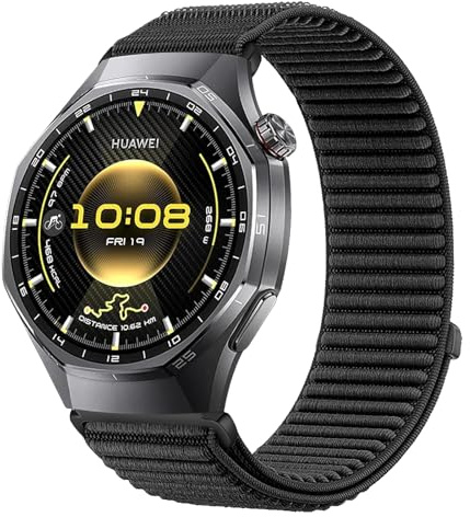 Nylon Armband Kompatibel mit Huawei Watch GT 6 Pro 46mm, Stoff Sport Loop Uhrenarmband Geflochtenes 22mm Nylon Armband für Huawei Watch GT5/GT5 Pro/GT6/GT4/GT3/GT3 Pro/GT2/GT2 Pro/GT 46mm/Venu 3/2