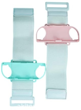 MoSundi Armband für Nintendo Switch, kompatibel mit Dance 2025, Zumba Burn It Up und Ring Fit Adventure, verstellbares ABS-Fitnesszubehör für Erwachsene und Kinder, 2er-Pack, Hellblau