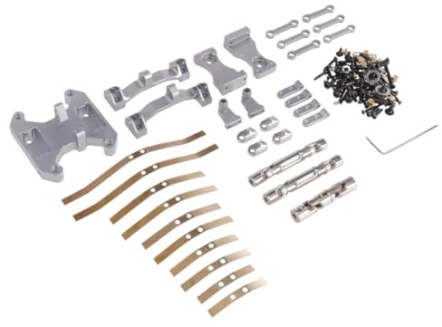Metal Balance Chassis Board Seesaw Spring Plate Drive Shaft Upgrade Part Compatible With B16 B36 1/16 RC Car(Silver)