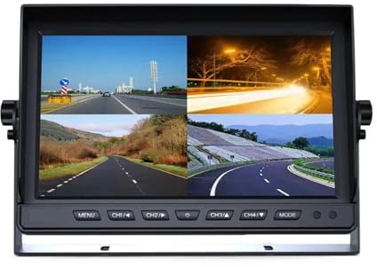 10.1inch 4CH 4 Split Quad Screen Display Rear View Car HD Monitor for 1080P 720P Camera