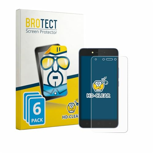 BROTECT 6 Stück Schutzfolie für Tecno Pouvoir 1 Displayschutz Folie Made in Germany, Ultra-Klar