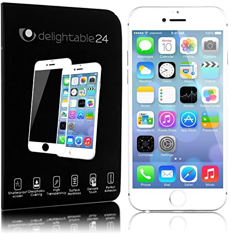 NALIA Screen Protector compatible con iPhone 6 Plus / 6S Plus Cristal Templado, 9H Vidrio Protector de Pantalla, LCD Film Display Cobertura Blindado Proteccion Tempered Glass - Transparente (Blanco)