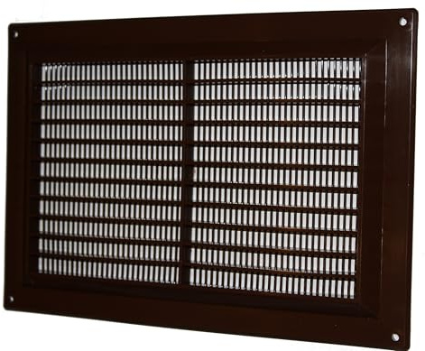 Air Ventilation Plastic Grill Cover 250mm x 170mm/Brown