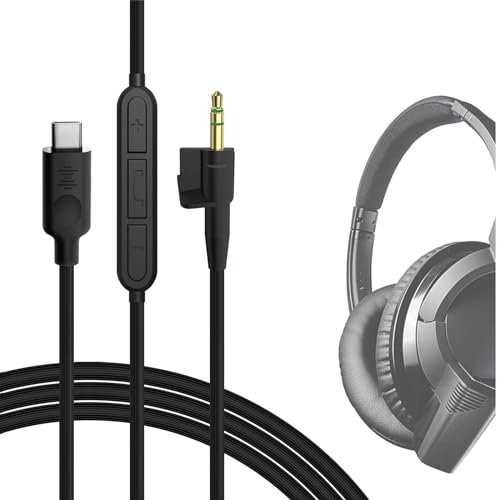 GEEKRIA USB-C Digital to Audio Cable with Mic Compatible with Bose Around-Ear AE2, AE2i, AE2w Cable, Replacement Type-C Audio Cord with Inline Microphone and Volume Control (4 ft/1.2 m)