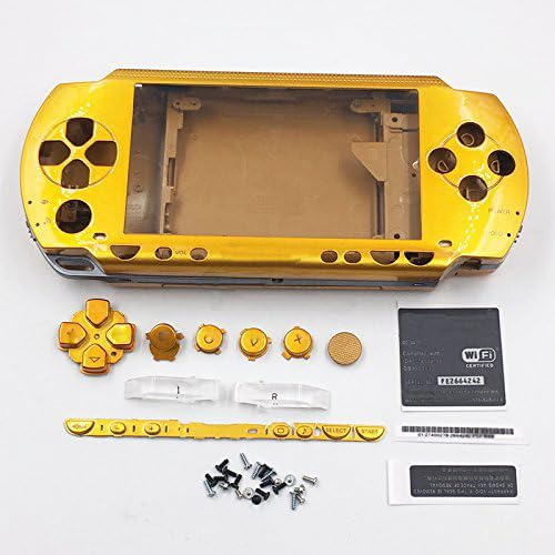 Gehäuse Case Shell Cover mit Tasten Schraubenzieher für Sony PSP 1000 1001 Gold