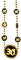 Udo Schmidt GmbH & Co Kette 30 Schwarz/Gold zum 30.Geburtstag Dekoration Party Geschenk Halskette