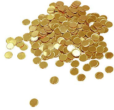 Oblique Unique® Konfetti Champagner rund Tisch Konfetti mit Spiegeleffekt für Hochzeit Geburtstag Feier Jubiläum Deko über 300 STK.