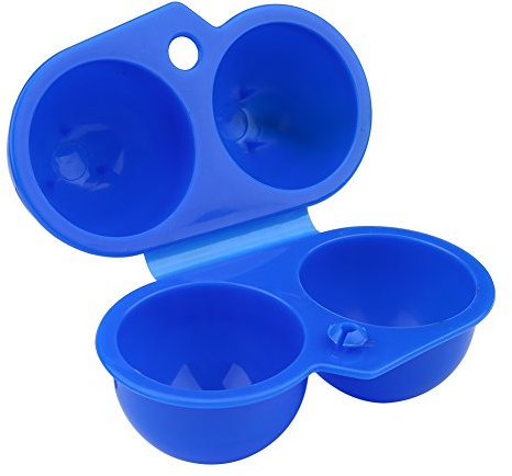 VGEBY1 Eierbox, Tragbare Faltbare Eierträger Eier Aufbewahrungsbox Eierbehälter Für Outdoor Grill Camping Picknick BBQ Wandern Schule (2 Fach)(Blau) Eierbox 2 Eier