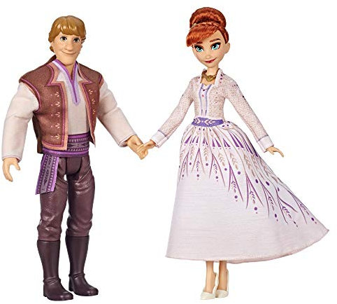 Frozen Disney Die Eiskönigin Anna und Kristoff Modepuppen 2er-Pack, Outfits aus dem Film Die Eiskönigin 2