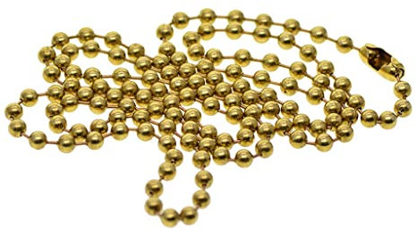 Baoblaze 1 Strang Schlangenkette Kugelkette Metallkette Gliederkette Kabelkette aus Messing für Schmuckherstellung - 20 Zoll