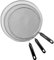 Stainless Steel Splatter Screen,Grease Splatter Screens for Fryling Pan Frying Pan Cover Splatter Screen 3 Set(7.48,11.42,12.99), Fine Mesh Stainless Steel Guard from Hot Oil Splash (Black)