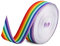 GNAGYUAN 10 Meters Regenbogen band, mehrfarbiges Ripsband Doppelseitiges Stoffband für Kunsthandwerk DIY, Geschenkverpackung, Hochzeit, Geburtstagsfeierdekoration (10M X25MM)