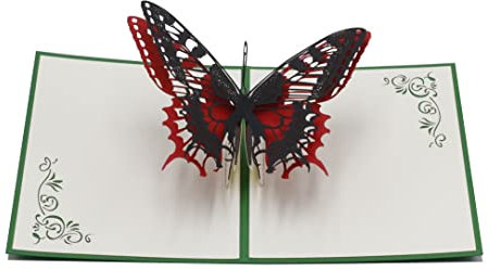design3dkarten® Schmetterling, Falter, 3d Klappkarte, Pop Up Karte, Glückwunschkarte, Grußkarte, Geschenkkarte