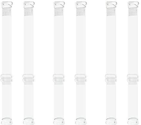 ALLY-MAGIC Invisible Clear Bra Straps, 3 Pairs Soft Transparent Adjustable Bra Straps, Replacement Bra Shoulder Straps for Women Girls Summer Party Gift Y4TMJD