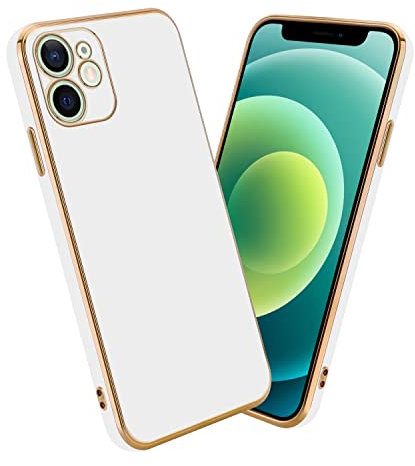 Cadorabo Hülle kompatibel mit Apple iPhone 12 MINI Schutzhülle TPU Silikon Case Liquid Design mit Kameraschutz Slim Kratzfest Weiche Gummi mit Rundumschutz Case Hülle für iPhone 12 MINI in Weiß