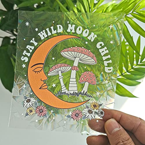 Olicard Suncatcher Sticker Indoor Rainbow Prism Film for Bedroom Decoration, Anti-Collision Window Decals for Bird Strikes, Sun Catchers, Rainbow Maker for Home Decor