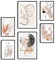 decomonkey | 6er Poster Set OHNE Bilderrahmen | Abstrakt Beige | 4 x DIN A4 & 2 x DIN A3 | Wohnzimmer Schlafzimmer Wandposter Blider Collage Modern Wanddeko Boho Line Art Vintage Frau Gold Grau