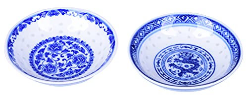PAREKS Platos blancos, platos blancos, platos azules y blancos, platos de cerámica de porcelana, platos de inmersión japoneses para el hogar, restaurante, platos blancos, platos blancos