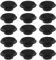 Lot de 50pcs Capuchons à Vis à Tête Creuse à Tête Hexagonale pour Meubles Vis Allen Capuchons en Plastique pour Équipement Mécanique Automobile M6, Noir