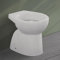 WC Singolo Tradizionale a Pavimento, in Ceramica Bianco Lucido con Sistema di Scarico a Terra, brida e Superfice Antibatterica