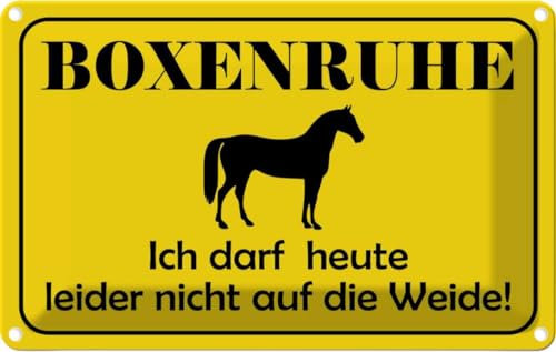 vianmo Blechschild 12x18 cm Boxenruhe nicht auf die Weide Pferd Deko Geschenk Metall Schild