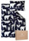 Magano® Kinderbettwäsche 135x200 Blau | Bambus & Baumwolle Satin | 400 TC Luxusqualität | Hypoallergen | Baby Kinder Bettwäsche Junge u. Mädchen | Deckenbezug 135x200 cm + Kissenbezug 80x80 cm