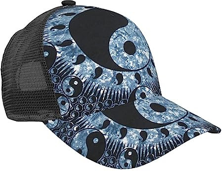 OPSREY Ying Yang Diagramm gedruckt Einstellbare Mesh Baseball Cap Neutral Sport Cap