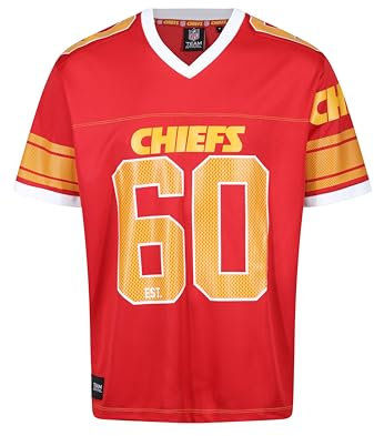 Recovered Kansas City Chiefs Red NFL Oversized Jersey Trikot Mesh Relaxed Top - L