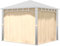 TOOLPORT 4 Seitenteile für Gartenpavillon Sunset Superior 3x3 m - Polyester ca. 180 g/m² - mit Reißverschluss - Champagner