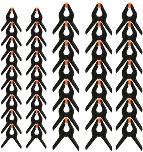 LDHHYH 60PCS Nylon Spring Clamps, 2 inch&3 inch Plastic Spring Clamps, Heavy Duty Spring Clamp, Small Clips Clamps for Photo Studio, Wood Working Projects, Arts Crafts