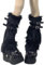 KieTeiiK Beinstulpen, Kunstfell, Beinwärmer für Damen, Winter, warme Pelze, Stiefelmanschetten, gemütlich, Weihnachten, Halloween, Party, Cosplay-Kostüm, Schwarze quadratische Schnalle, 15.75in