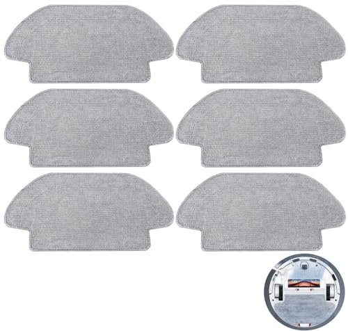 DianSung 6pcs paño de fregona para Xiaomi Mi Robot Vacuum Mop 2S / S12 / Mop P/Mop Pro, Pieza de Repuesto para Robot Aspirador,Juego de Accesorios para trapeador de Microfibra Lavable