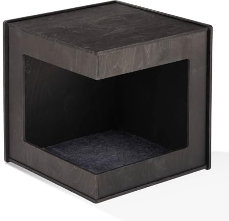 INEXTERIOR Catwalk – Katzenparcours Wand Einzelteile– Kletterwand für Katzen – Gemütliche Liegeflächen – Brücke – Höhle – Filz - Katzentreppe (Höhle Ecke, Schwarz)