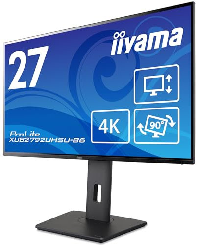 iiyama Prolite XUB2792UHSU-B6 27 IPS 4K 100Hz USB-C Altavoces Altura Ajustable